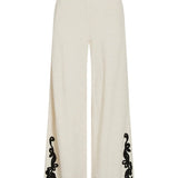 Pantalon large bohème en toile légère brodée Vipolli - Super light - VILA