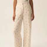 Pantalon large fleuri taille haute Tiffaine - Alizée - DES PETITS HAUTS