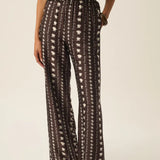 Pantalon large fluide imprimé Spinoza - Seashell - DES PETITS HAUTS