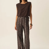 Pantalon large fluide imprimé Spinoza - Seashell - DES PETITS HAUTS