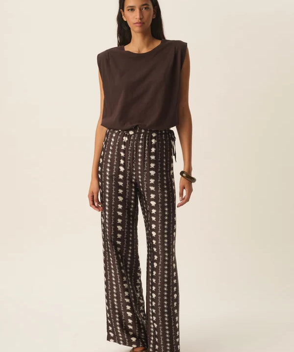 Pantalon large fluide imprimé Spinoza - Seashell - DES PETITS HAUTS