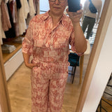Pantalon large rayé Jazz - Rose - SUNCOO