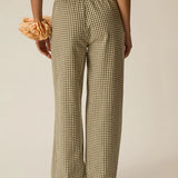 Pantalon large rétro à carreaux Ugueta - Vichy - DES PETITS HAUTS