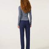 Vue de dos du pantalon tailleur bleu marine Elliot FABIENNE CHAPOT