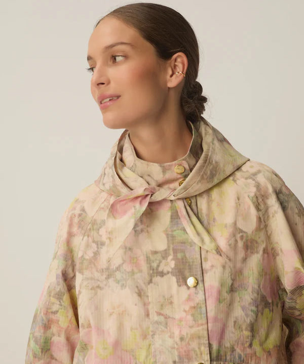 Parka légère imprimé fleurie coupe raglan Ylang - Bouquet - DES PETITS HAUTS