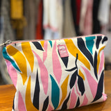 Pochette en toile motif tropical Qoqett - Rose - SUN VALLEY FEMME