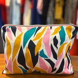 Pochette en toile motif tropical Qoqett - Rose - SUN VALLEY FEMME