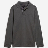 Photo à plat du polo manches longues Essentiel gris ardoise BARBOUR HOMME