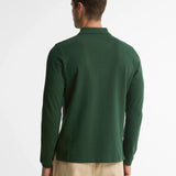 Vue de dos du polo manches longues Essentiel vert foncé Barbour