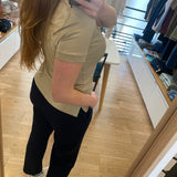 Polo ajusté à détails tartan Portsdown - Sable - BARBOUR FEMME