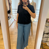 Polo ajusté en coton col tartan Browford - Marine - BARBOUR FEMME
