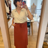 Polo en maille côtelée Planci - Beige clair - SUN VALLEY FEMME