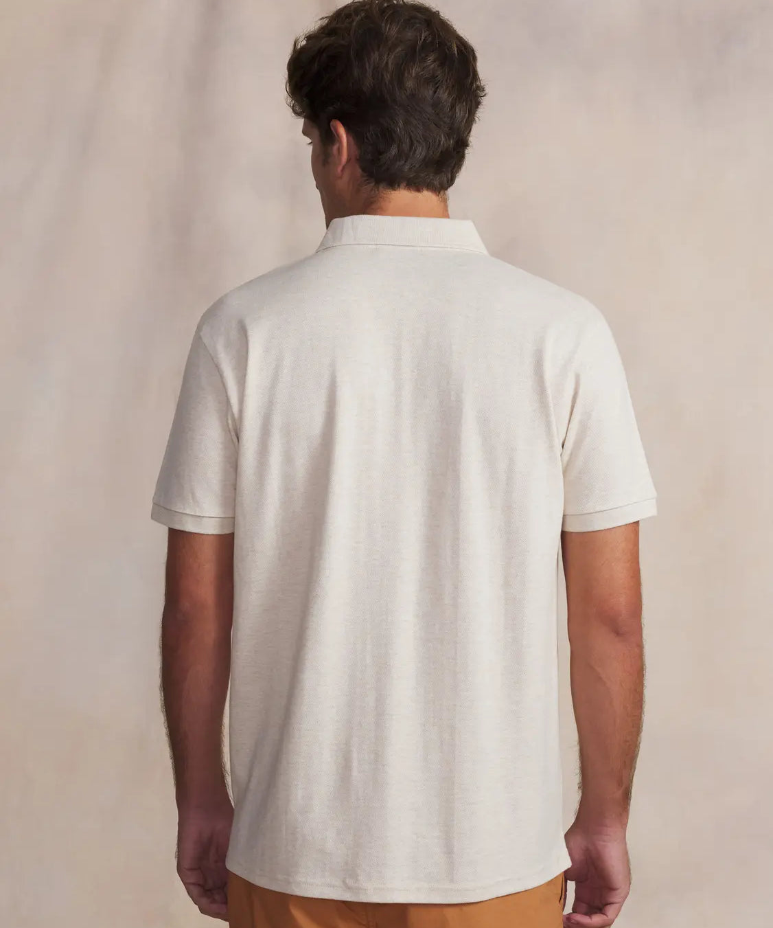 Polo ajusté Liciopol - Beige chiné - TBS HOMME