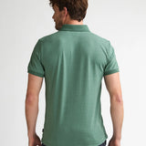 Polo classique en maille piquée Buggy - Vert huile - PETROL INDUSTRIES HOMME