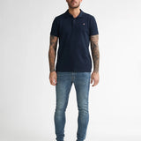 Polo classique uni 100% coton Dolphin - Marine - PETROL INDUSTRIES HOMME