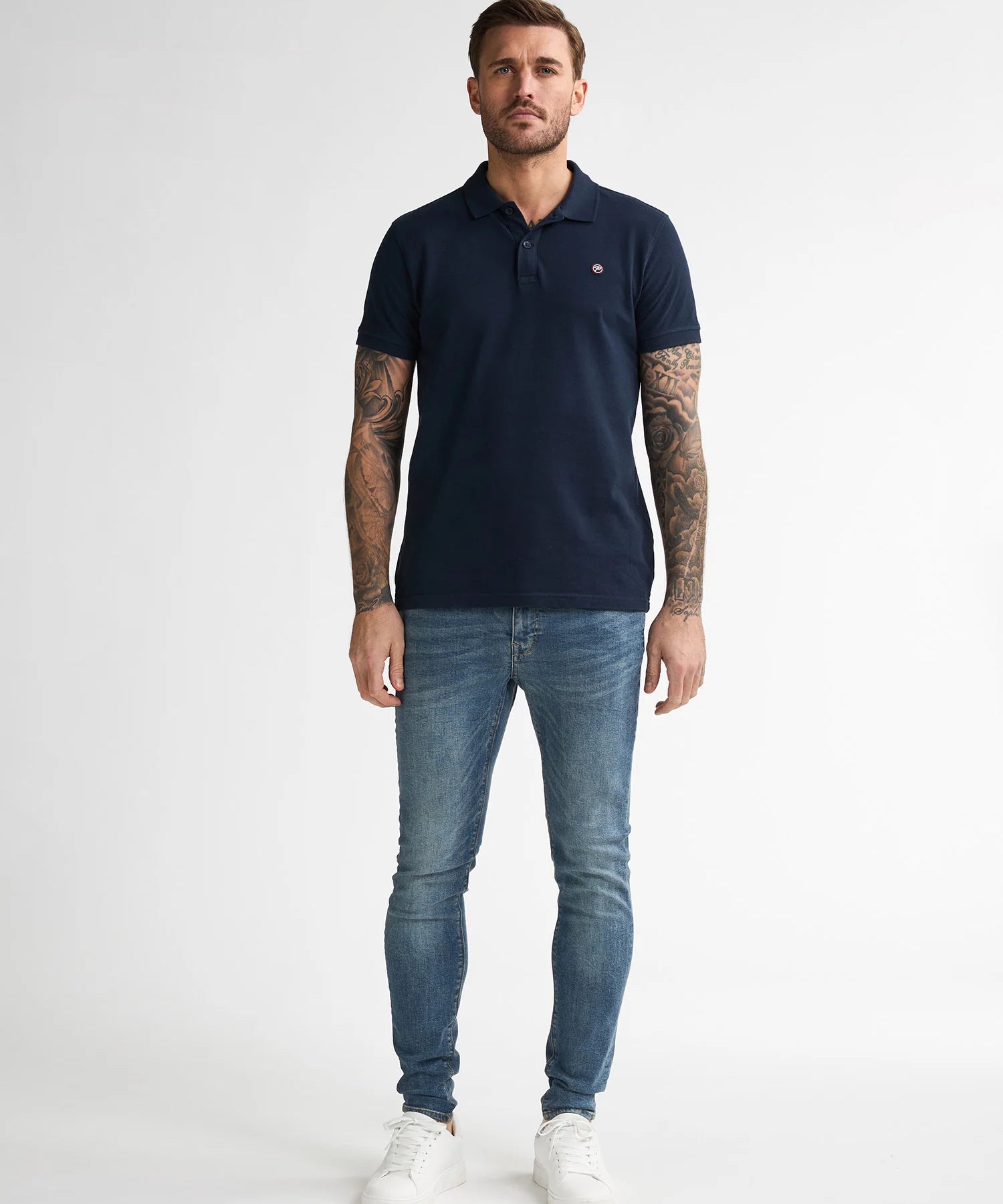 Polo classique uni 100% coton Dolphin - Marine - PETROL INDUSTRIES HOMME