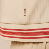 Polo en maille côtelée Planci - Beige clair - SUN VALLEY FEMME