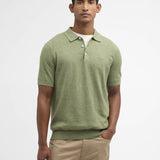 Polo en maille mélangée lin Muston - Vert laurier - BARBOUR HOMME