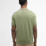 Polo en maille mélangée lin Muston - Vert laurier - BARBOUR HOMME