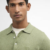 Polo en maille mélangée lin Muston - Vert laurier - BARBOUR HOMME