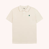 Polo jersey piqué large Montge - Ecru - FAGUO HOMME