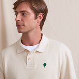 Polo jersey piqué large Montge - Ecru - FAGUO HOMME