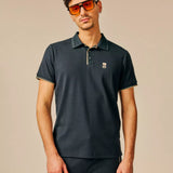 Polo léger en maille côtelé Browni - Marine foncé - SUN VALLEY HOMME