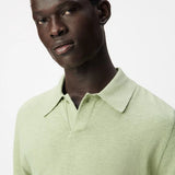 Polo manches courte en maille pour homme M314123 - Vert smoke - IKKS MEN