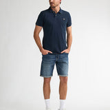 Polo manches courtes en coton léger - Marine - PETROL INDUSTRIES HOMME