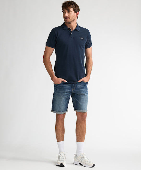 Polo manches courtes en coton léger - Marine - PETROL INDUSTRIES HOMME
