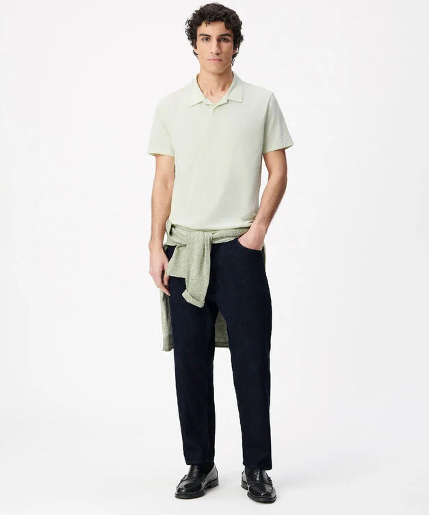 Polo texturé en maille flammée pour homme M314003 - Amande - IKKS MEN