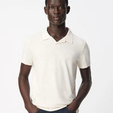 Polo texturé en maille flammée pour homme M314003 - Ivoire - IKKS MEN