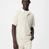 Polo tricoté à fines rayures pour homme M314083 - Naturel - IKKS MEN