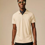 Polo uni en coton à col tunisien Bonney - SUN VALLEY HOMME