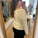 Pull drapé Gardane - Ecru - LA FÉE MARABOUTÉE