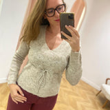 Pull en maille Vichamblin - Beige - VILA