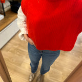 Pull oversize Alize - Rouge - DES PETITS HAUTS