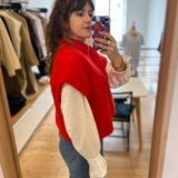 Pull oversize Alize - Rouge - DES PETITS HAUTS