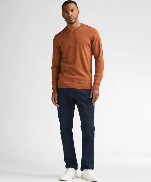 Pull col V - Orange - PETROL INDUSTRIES HOMME