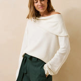 Pull drapé Gardane - Ecru - LA FÉE MARABOUTÉE