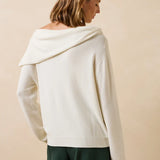 Pull drapé Gardane - Ecru - LA FÉE MARABOUTÉE