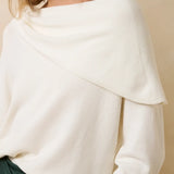 Pull drapé Gardane - Ecru - LA FÉE MARABOUTÉE