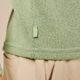 Pull léger col V à capuche Duyck - Vert sauge - SUN VALLEY FEMME
