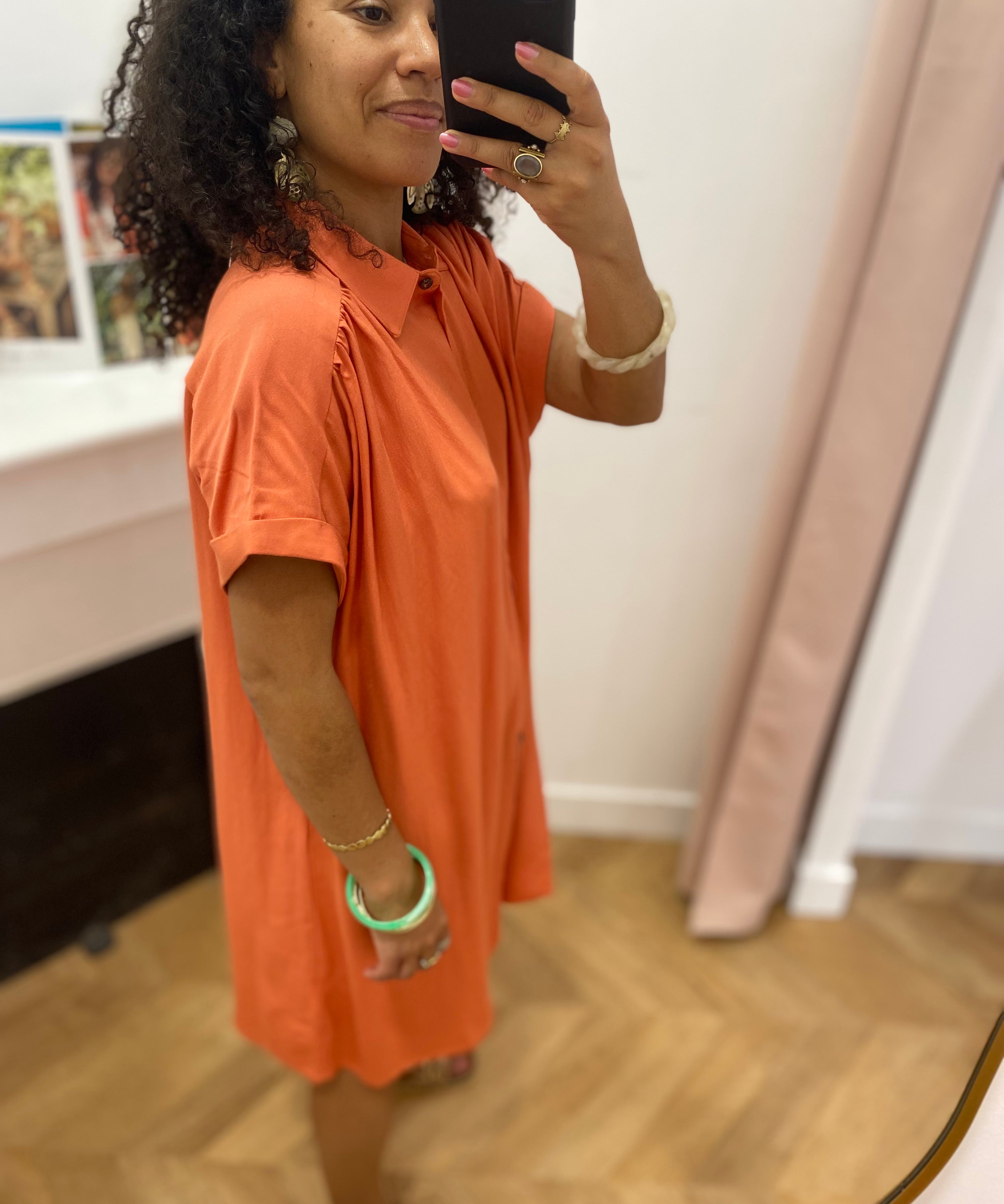 Robe chemise fluide - Curcuma - LOLA ESPELETA