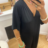 Robe fluide dos ouvert - Noir - LOLA ESPELETA