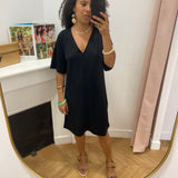 Robe fluide dos ouvert - Noir - LOLA ESPELETA