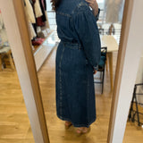 Robe chemise longue en jean Loreen - Stone - DES PETITS HAUTS
