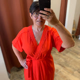 Robe courte portefeuille Caracas - Geranium - Suncoo