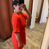 Robe courte portefeuille Caracas - Geranium - Suncoo