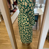 Robe fluide boutonnée sur le devant fleurie Ana - Vert - FABIENNE CHAPOT